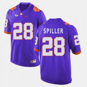 For Men Clemson University #28 C.J. Spiller Purple College Football Jersey 883178-707