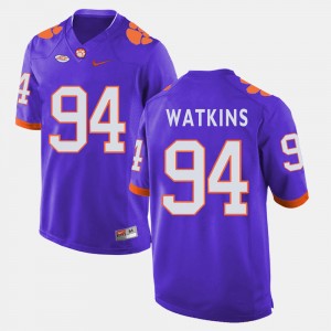 Men Clemson #94 Carlos Watkins Purple College Football Jersey 778767-152