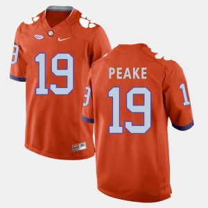 Mens Clemson #19 Charone Peake Orange College Football Jersey 444331-578