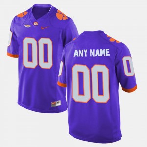 For Men Clemson Tigers #00 Purple College Limited Football Custom Jersey 381104-215