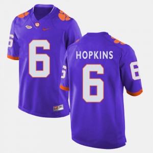 Men Clemson University #6 DeAndre Hopkins Purple College Football Jersey 253182-585