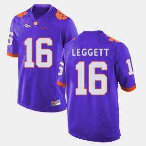 For Men Clemson Tigers #16 Jordan Leggett Purple College Football Jersey 720520-642