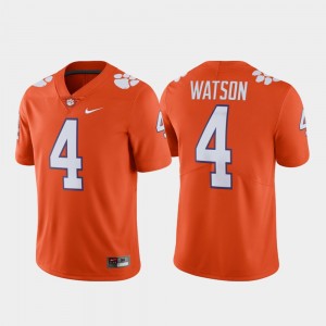 Mens Clemson National Championship #4 Deshaun Watson Orange Limited Alumni Football Jersey 289435-452