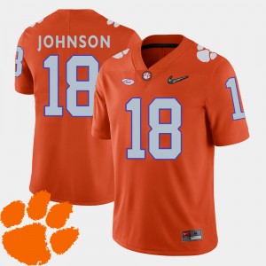 Men's Clemson University #18 Jadar Johnson Orange College Football 2018 ACC Jersey 712142-978