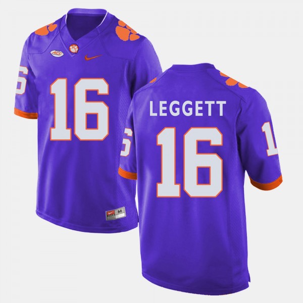 For Men Clemson Tigers #16 Jordan Leggett Purple College Football